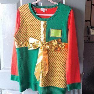 Merry Wear from Belk Christmas Present Sweater sz L